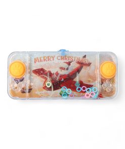 Wasserspiel mit Weihnachtsthema. Gelb mit dem Flugzeug des Weihnachtsmanns.