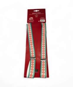 juleseler med røde julestjerner og grøn kant til dit juleoutfit