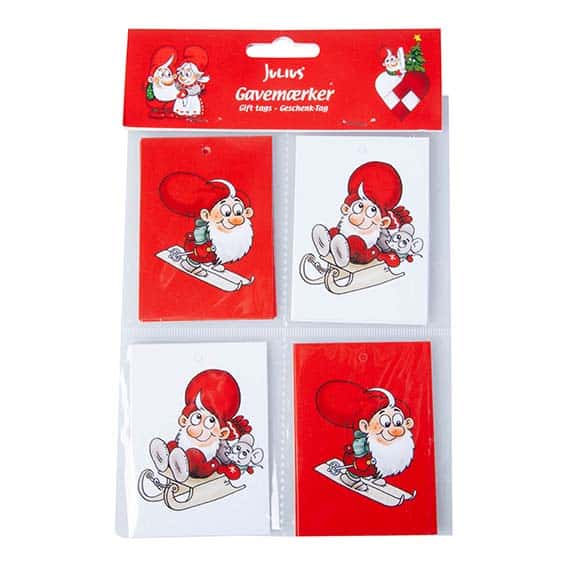 Geschenkanhänger mit 2 Designs mit Julius. 16 Stück. Für alle Weihnachtsgeschenke