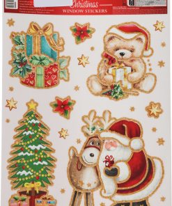 Window stickers, jule vinyl klistremerker med gave tema