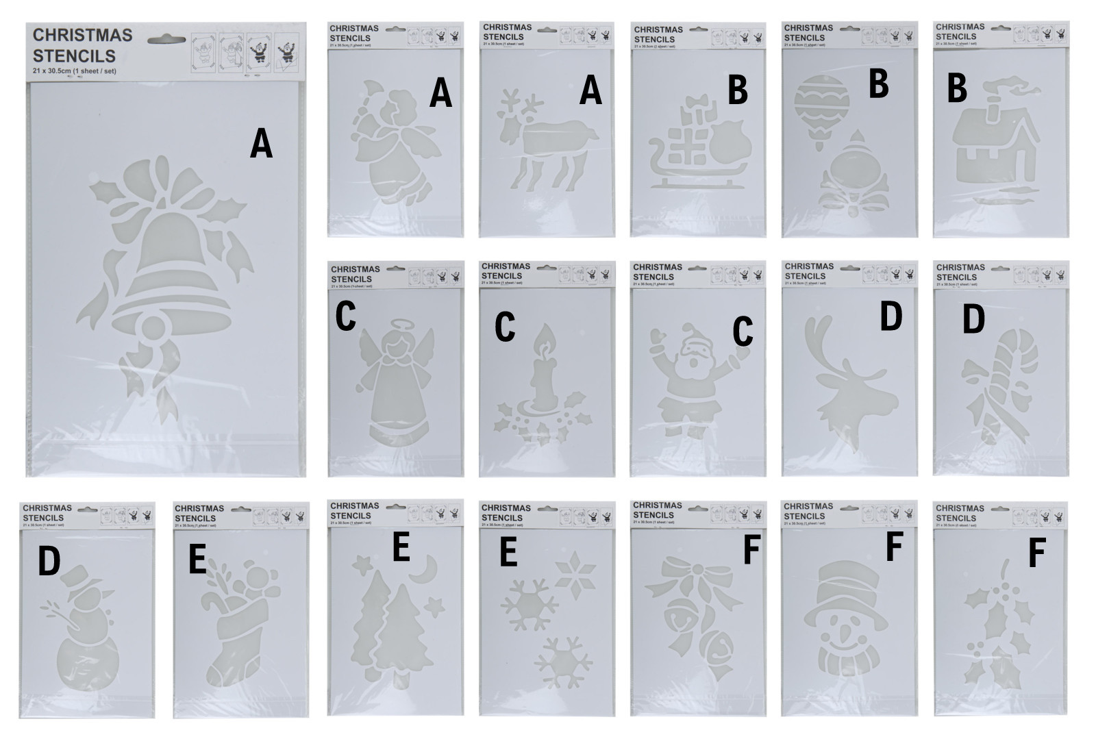 Vorlagen mit Zuckerstange und Schneemann. Weihnachtsvorlagen. 3 Stück. – Bild 4