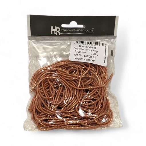 Bouillondraht 2 mm. Kupfer 100 g. Hobby und Dekorationen