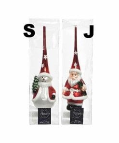 julemand topspir i glas til juletræets top Ø 28 cm.