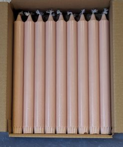 18 styk rosa stagelys i ren stearin 25 centimeter flotte kronelys
