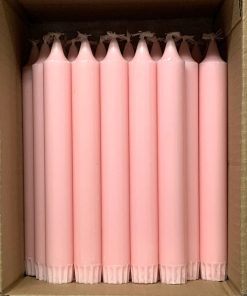 lyserøde kronelys 19 centimeter i 100% ren stearin til lysestager