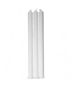 Kerzen WEISS Riesenkerzen aus 100% reinem Stearin. Durchmesser 3 cm. 40 cm. 3 Stück.