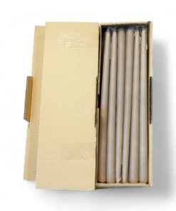 Stabkerzen SAND-farben. Getauchte Kerzen 40 cm. Kiste à 12 Stk.