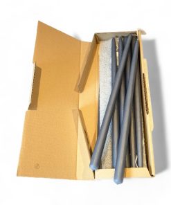 kasse med 12 styk kinablå stagelys på 40 centimeter