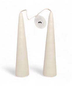 Kjeglelys, adventslys 18 cm. 2 i par. HVITE lys til advent