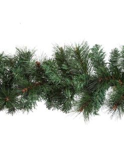 kunstig naturtro guirlande med 200 grene i grøn på 270 centimeter