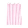 Dünne Kerzen, PASTELL BABY ROSA durchgefärbt 20 cm. Kerzen Ø 1,2 cm.