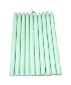 Dünne Kerzen, MINTGRÜN durchgefärbt 20 cm. Kerzen Ø 1,2 cm.