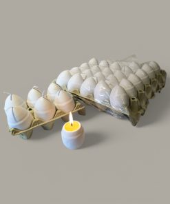 æggelys med gul midte som 1, 6 og 30 styk