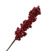 Beerenstängel auf Stab für Dekorationen. Rot. 17 cm. 12 Stück.