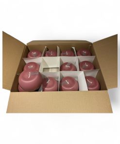 Stearinlys, GRÅ VIOLET kulelys Ø10 cm. (12 stk.)