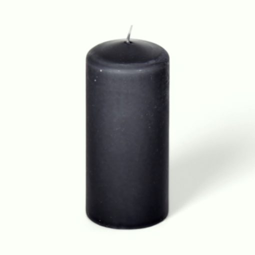 Kubbelys SVART 5,8 x 13 cm. 100% stearin i Halloweenfarger
