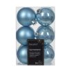 Plastik-Weihnachtskugeln BLAU Ø 6 cm. Matt und glänzend 12 Stk. für Weihnachtsbaum