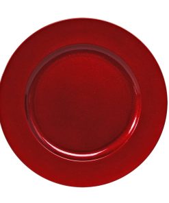 fad til dekorationer og stearinlys rød glitter 33 centimeter i diameter
