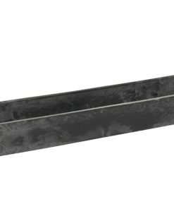 brug dette aflange grå plastikfad der måler 42 x 10,5 x 5 centimeter midt på julebordet