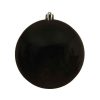 stor julekugle i plastik diameter 14 centimeter blank sort overflade