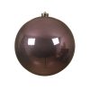 stor julekugle i plastik diameter 20 centimeter blank heather lilla overflade