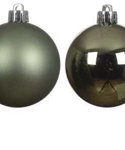 Alternative view of Plastik Weihnachtskugeln ROSMARIN GRÜN Ø 6 cm. matt und glänzend 12 Stk.
