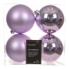 Plastik Weihnachtskugeln HELL LILA Ø 10 cm. matt und glänzend 4 Stk.