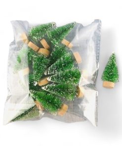 Zubehör für Wichteltür, Beutel mit 12 kleinen Weihnachtsbäumen. Perfekt für Wichtellandschaften