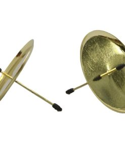sæt med 4 styk lysholdere på spyd guld diameter 6 centimeter