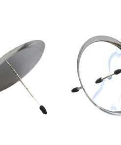 sæt med 4 styk lysholdere på spyd sølv diameter 8 centimeter