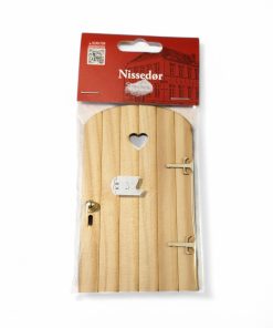 Alternative view of Wichteltür aus Holz mit Griff und Herz. 7 x 12 cm.