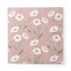 Servietten, rosa mit weißen Blumen. 20 Stk.