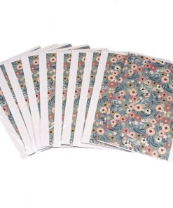10 styk  dobbelte anledningskort med ens blomstermotiver med kuvert