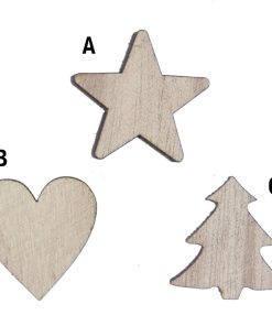 Holzprodukte, Weihnachtsbaum in Natur. 2,5 cm. 48 Stück.