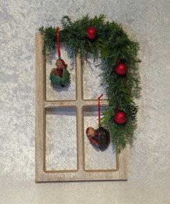 Alternative view of Trevindu i natur med 4 ruter. 14 x 23 cm. til dekorasjon