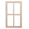 Holzfenster in Natur mit 4 Scheiben. 23,5 x 40 cm. zur Dekoration