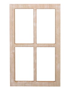 Trevindu i natur med 4 ruter. 23,5 x 40 cm. til dekorasjon
