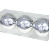 Weihnachtskugeln aus Kunststoff SILBER glänzend. 3 Stück. Ø120 für den Weihnachtsbaum.