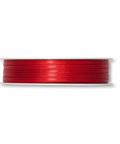Dekorationsband ROT Satin. 3 mm x 50 m.