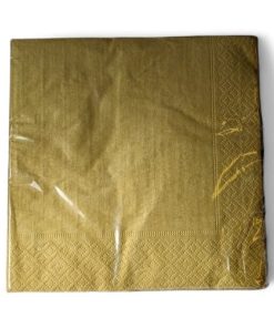 20 styk flotte guld farvede frokostservietter 33 x 33 centimeter