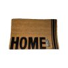 dørmåtte af kokos med home og lodrette striber der måler 39 x 59 centimeter