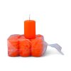 KUVERTKERZEN orange Stearinkerzen Größe 4 x 6 cm. 6 Stk.