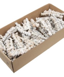 Natur dekorasjon - 30 stk. Bananstilker bunter á tre stk. på wire. HVIT-vaskede