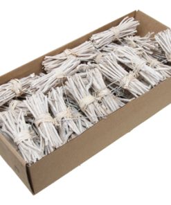 Natur dekorasjon - 25 stk. Lata stick, tørket små grener på wire. HVITE