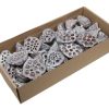 40 hvide lotus 5 - 7 centimeter