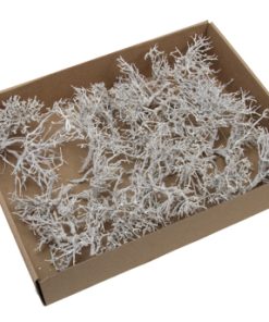 Natur dekorasjon - 20 stk. tørket buskete tregrener, HVIT