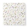 Mittagessenservietten, weiße mit kleinen Blumen. 20 Stk.