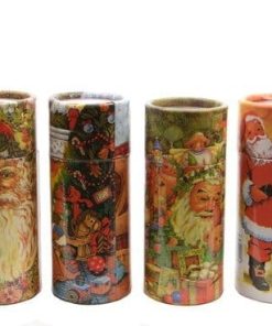 tændstikker af træ i æske med dekoration i juletema