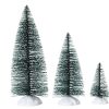 Grüne Plastik Weihnachtsbäume für Weihnachtslandschaften. 10 STK. in 3 Größen.