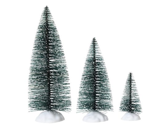 Grüne Plastik Weihnachtsbäume für Weihnachtslandschaften. 10 STK. in 3 Größen.